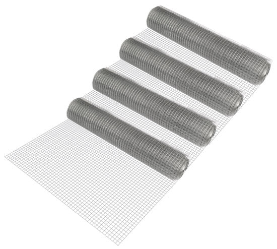 Grillage métallique en acier galvanisé 100 cm x 25 m gris [pro.tec]