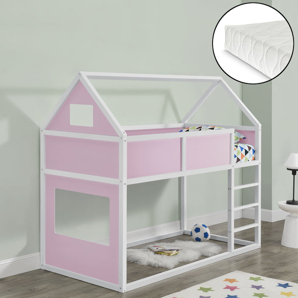 Kinderbed hoogslaper incl. matras 209x99x175 cm - verschillende kleuren