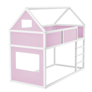 Kinderbed hoogslaper huisbed 209x99x175 cm - verschillende kleuren