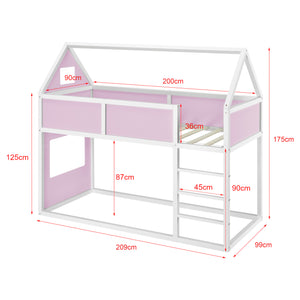 Kinderbed hoogslaper incl. matras 209x99x175 cm - verschillende kleuren