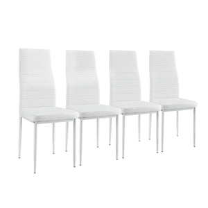 Eetkamerset eethoek Porvoo 5-delig gehard glas tafel met stoelen - verschillende kleuren