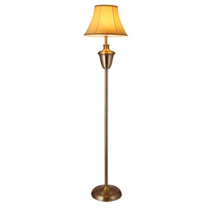 Staande lamp Madrid koper 157 cm E27 beige bruin en wit