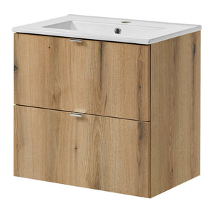 Meuble sous lavabo avec vasque effet chêne NEWPORT