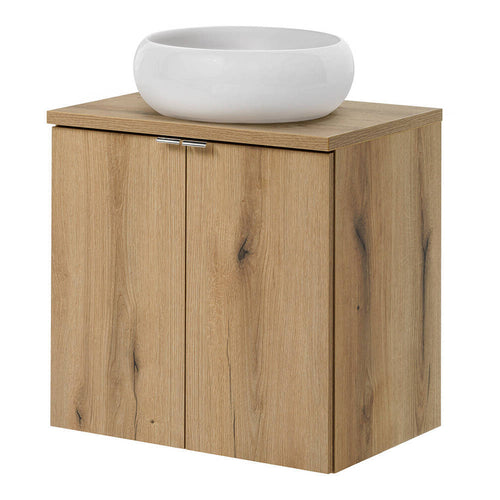Meuble sous-lavabo avec vasque rond Newport [en.casa]