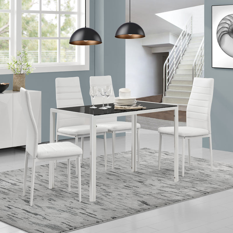 Maatschets Eettafel Porvoo gehard glas 8 mm 105x60x75 cm - verschillende kleuren
